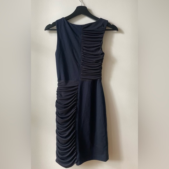 BCBG navy bodycon dress with singed details - Picture 6 of 10